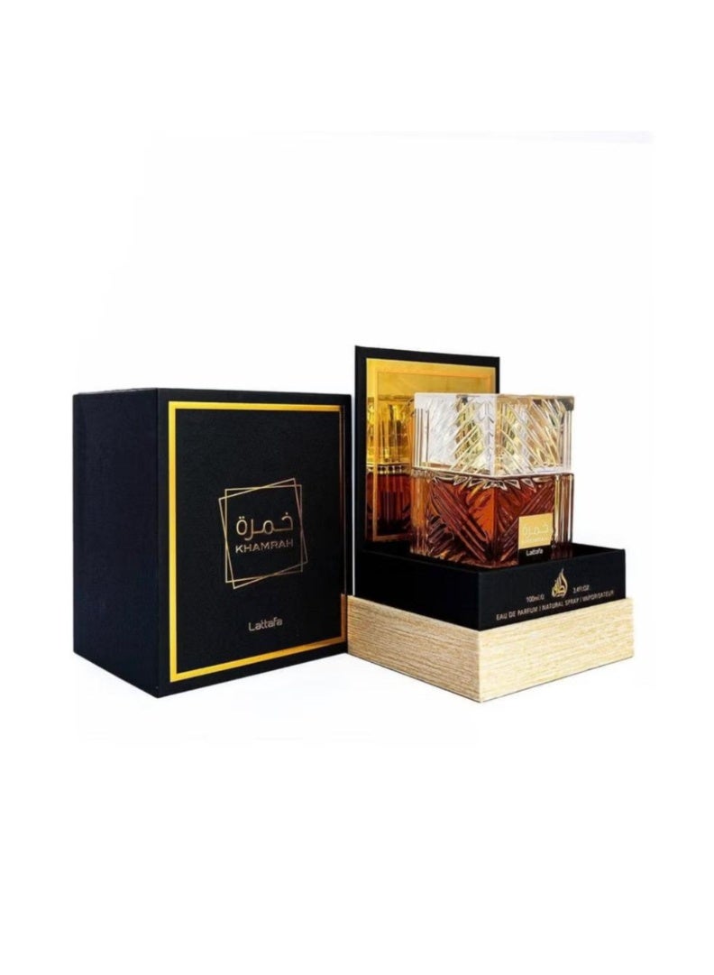 لطافة او دو بارفان خمرة من لطافة للبالغين عطر يدوم طويلا 100 مل ممزوج بعطر خشبي حار مجموعة هدايا العطور للجنسين - Image 1